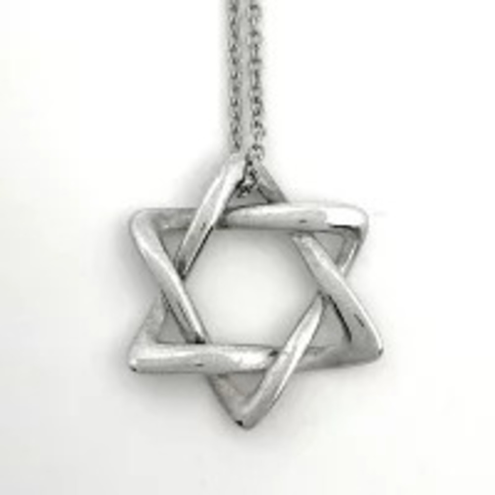 Tiffany Co Star of David Necklace Sterling Silver